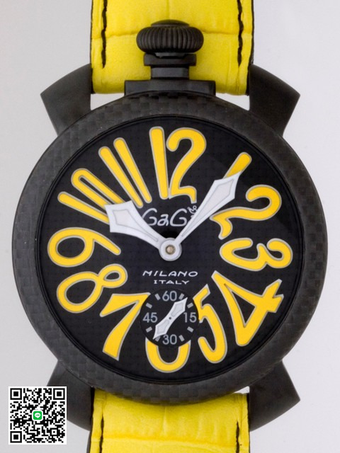 ガガ･ミラノ マニュアル 48mm 手巻き 5016.2 イエロー皮 スーパーコピー