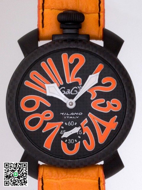 ガガ･ミラノ マニュアル 48mm 手巻き 5016.1 オレンジ皮 スーパーコピー