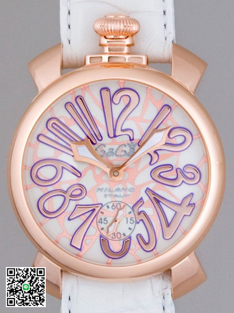 ガガ･ミラノ マニュアル 48mm 手巻き 5011 MOSAICO 1 ホワイト皮 スーパーコピー