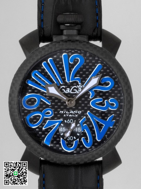ガガ･ミラノ マニュアル 48mm 手巻き 5016.7 ブラック皮 スーパーコピー