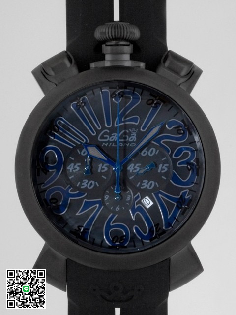 ガガ･ミラノ クロノ48mm クォーツ 6050.1 ホワイトラバー スーパーコピー
