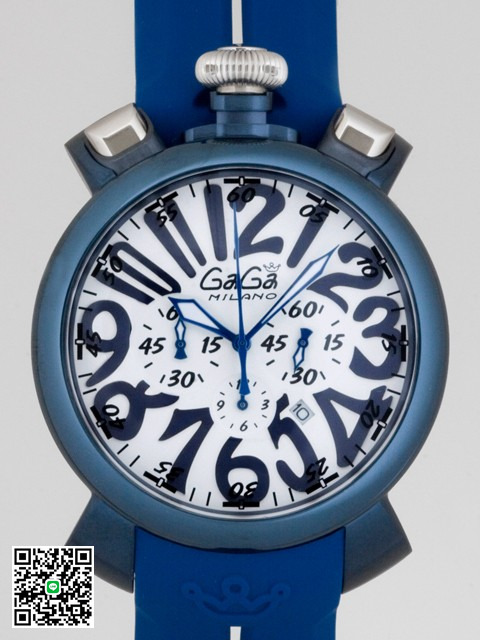 ガガ･ミラノ クロノ48mm クォーツ 6050.1 レッドラバー スーパーコピー