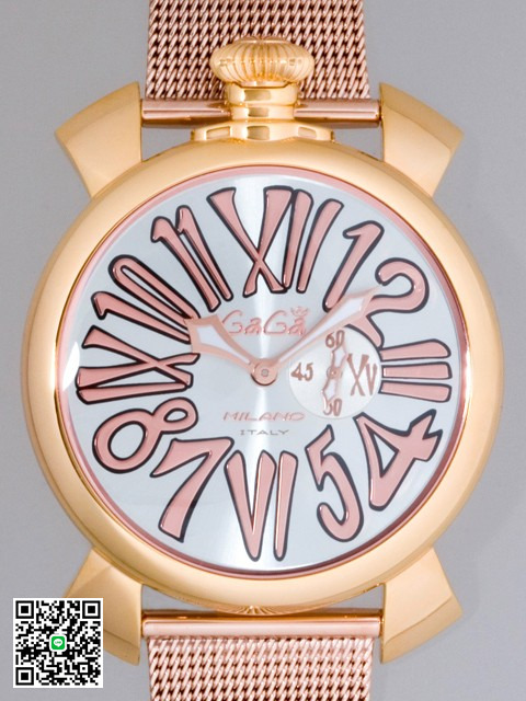 ガガ･ミラノ スリム46mm クォーツ 5081.2 RGメッキブレス スーパーコピー