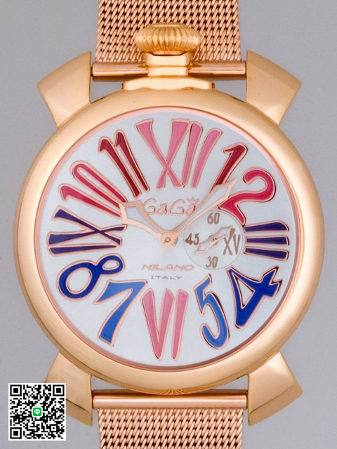 ガガ･ミラノ スリム46mm クォーツ 5081.1 RGメッキブレス スーパーコピー