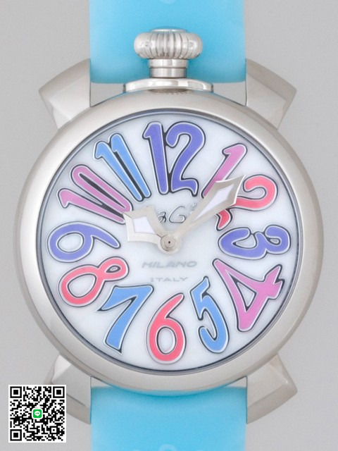 ガガ･ミラノ マニュアル40mm クォーツ 5020.7 ライトブルーラバー スーパーコピー