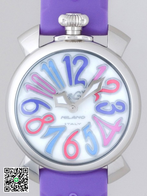 ガガ･ミラノ マニュアル40mm クォーツ 5020.7 パープルラバー スーパーコピー