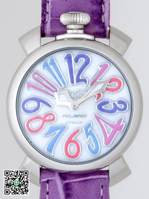 ガガ･ミラノ マニュアル40mm クォーツ 5020.7 パープル皮 スーパーコピー