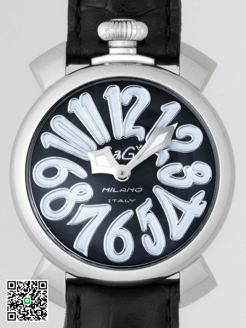 ガガ･ミラノ マニュアル40mm クォーツ 5020.4 ブラック皮 スーパーコピー
