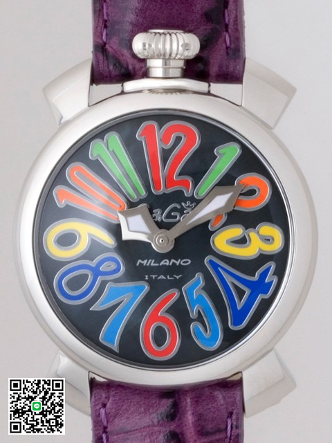 ガガ･ミラノ マニュアル40mm クォーツ 5020.2 ダークパープル皮 スーパーコピー