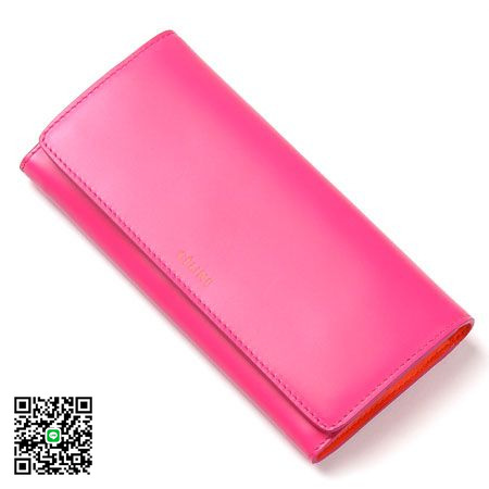 セリーヌ CELINE 長財布 小銭入れ付き Large Multifunction ラージマルチファンクション ショッキングピンク×オレンジ 10760 3fjn 27hb スーパーコピー