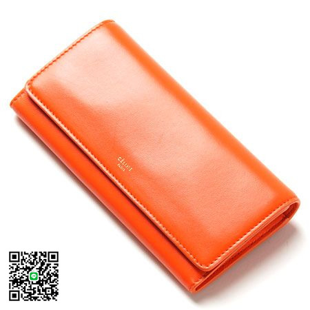 セリーヌ CELINE 長財布 小銭入れ付き Large Multifunction ラージマルチファンクション ネオンオレンジ 10760 3fta 20or スーパーコピー