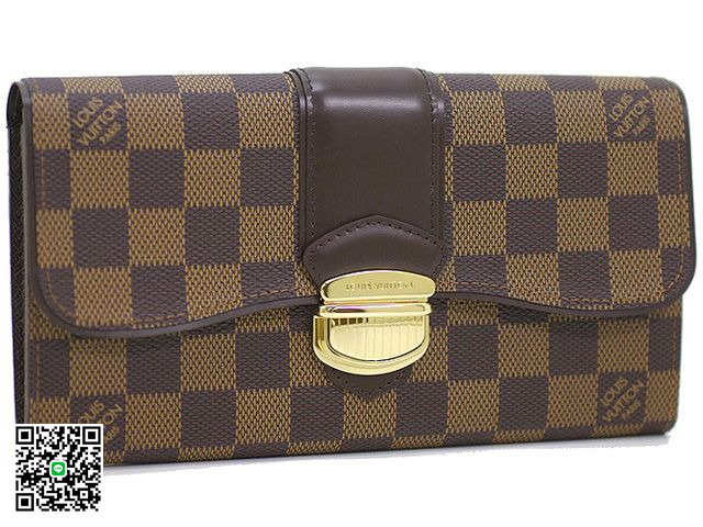 ルイヴィトン Louis Vuitton ダミエ 長財布 ポルトフォイユ システィナ エベヌ N61747 スーパーコピー