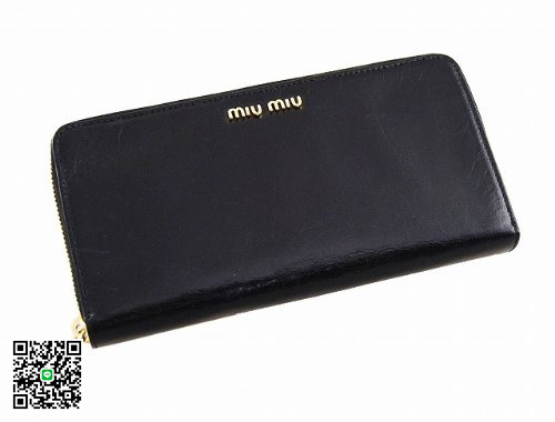 MIUMIU ミュウミュウ WALLET 長財布 小銭入れ付 NERO RUBINO 5M1120 NKG -001 スーパーコピー