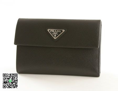 プラダ サフィアーノ ORO 二つ折財布 ブラック M510A スーパーコピー