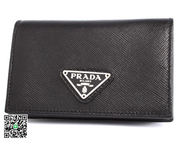 プラダ SAFFIANO ORO カードケース ブラック＆シルバー 1M1122 スーパーコピー