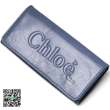 クロエ Chloe ２つ折り長財布 スレートブルー 3p0321-7a733-721 スーパーコピー