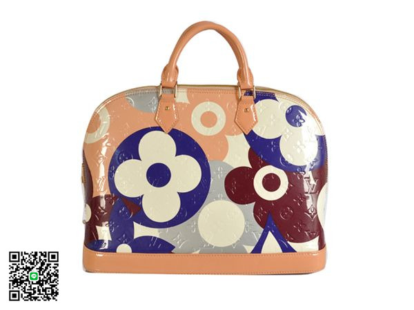 ルイ·ヴィトン LOUISVUITTON モノグラム ヴェルニ ア ルマ MM グレー M93596 スーパーコピー