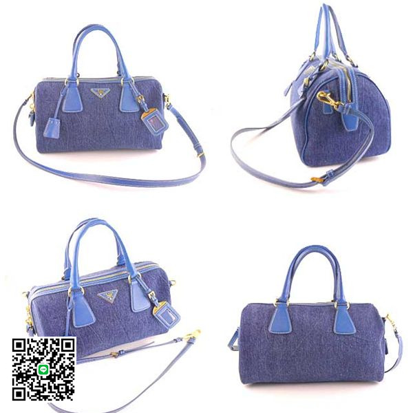 PRADA プラダ ロゴプレート付きボストン型2WAYバッグ AVIO+COBALTO BL0796 スーパーコピー