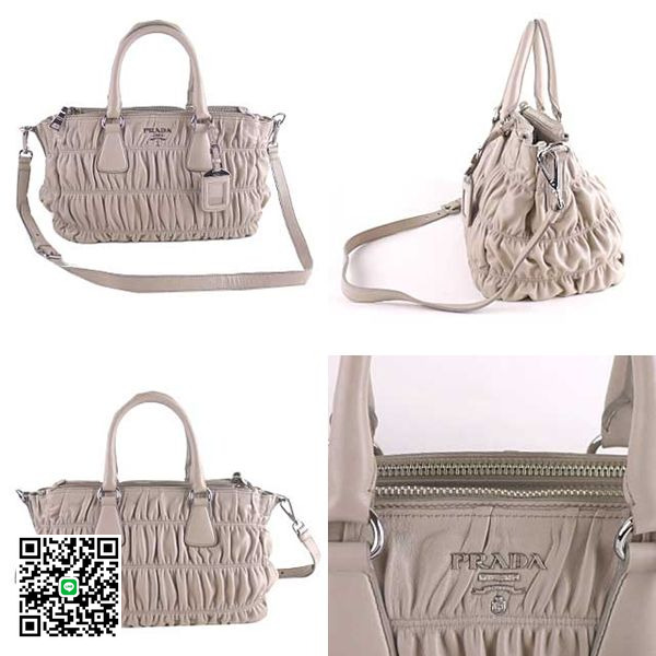 PRADA プラダ 2012年春夏新作 2WAYシャーリングナッパバッグ サンドベージュ POMICE pb452-BN2227 スーパーコピー