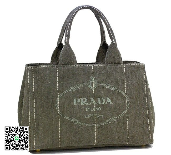 プラダ バッグ PRADA トートバッグ デニム キャンバス ミリタリー B1877B1 スーパーコピー