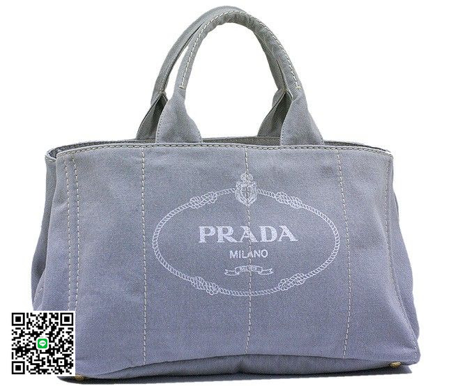 プラダ バッグ PRADA トートバッグ デニム キャンバス グレー B1872B5 新作 スーパーコピー