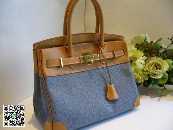 エルメス ＨＥＲＭＥＳ バーキン３０トワルジーン×ナチュラル hb-011 スーパーコピー