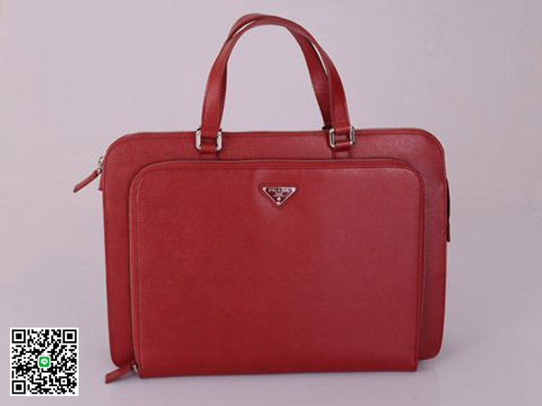プラダ SAFFIANO TRAVEL三角プレート付きビジネスバッグ VR0023 SAF.TRAVEL NERO スーパーコピー