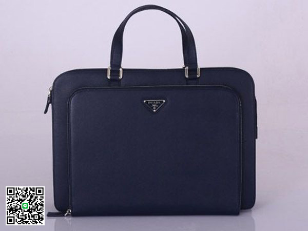 プラダ SAFFIANO TRAVEL三角プレート付きビジネスバッグ VR0023-3 SAF.TRAVEL NERO スーパーコピー
