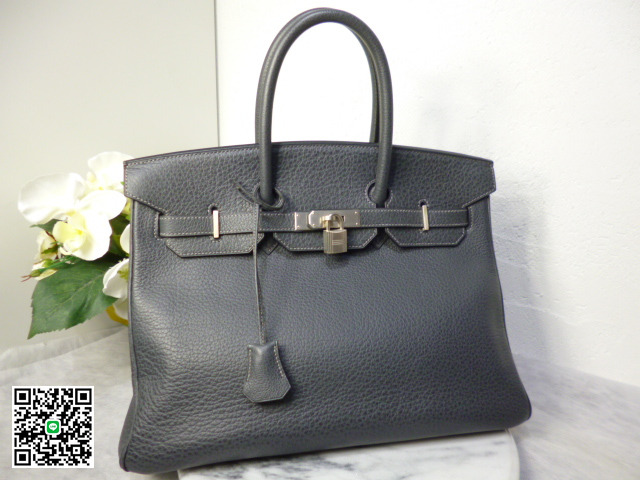 エルメスHERMES バーキン35濃グレー マットS金ブッフル素材C刻 hb-033 スーパーコピー