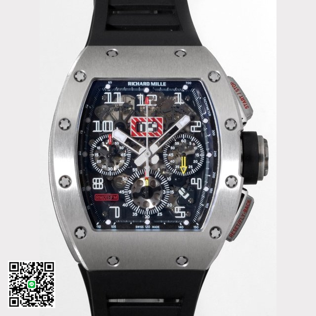 リシャール・ミル フライバック クロノグラフ “フェリペ・マッサ” RM011 TI/ラバー スケルトン スーパーコピー
