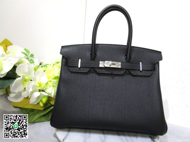 エルメス バーキン30トゴ 黒シルバー金具 T刻印 hb-035 ブランド コピー