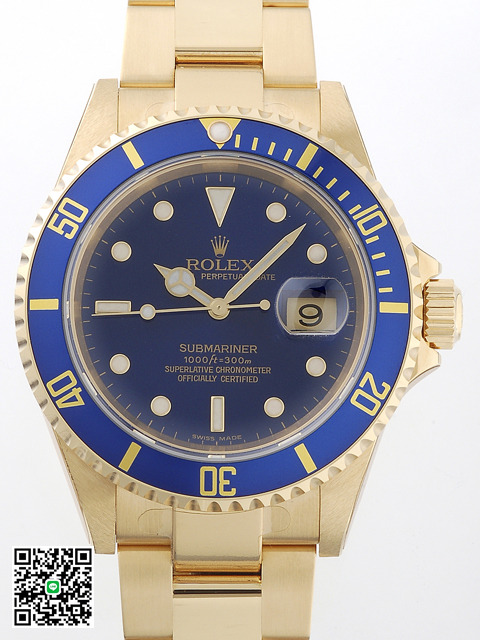 ロレックス ROLEX サブマリーナ デイト 16618 ブルー YG 39mm スーパーコピー