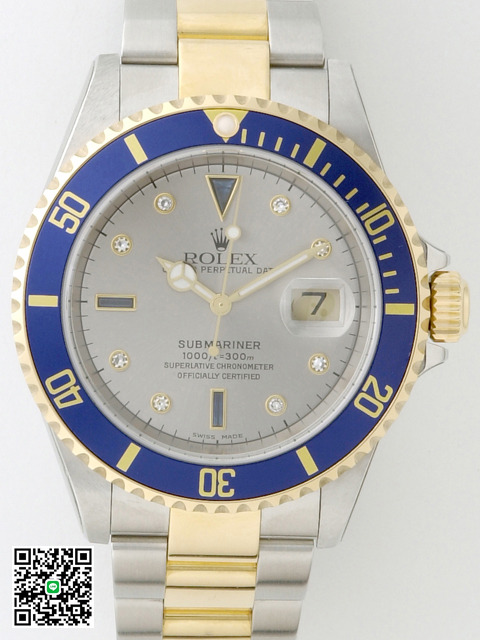 ロレックス ROLEX サブマリーナ デイト 16613SG グレー YG/SS 自動巻 スーパーコピー