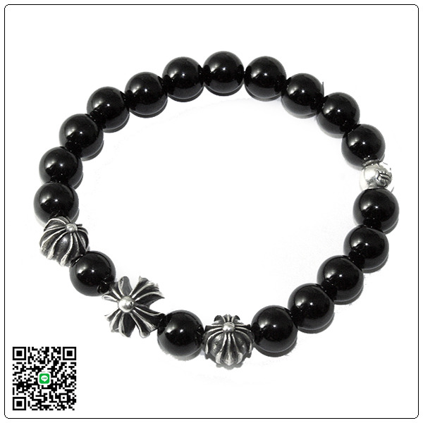 クロムハーツ ブレスレット（Chrome Hearts）ブレスレット・ビード・8MM・V13・ブラックオニキス・CHプラス・ボール/スモールCHプラス・ボール CB90 スーパーコピー