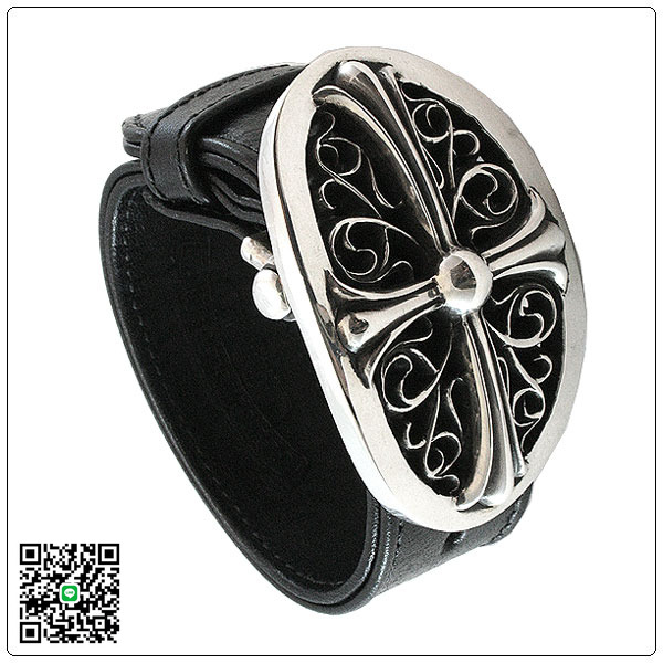 クロムハーツ ブレスレット（Chrome Hearts）スモールオーバルレザーブレスレット CB54 スーパーコピー