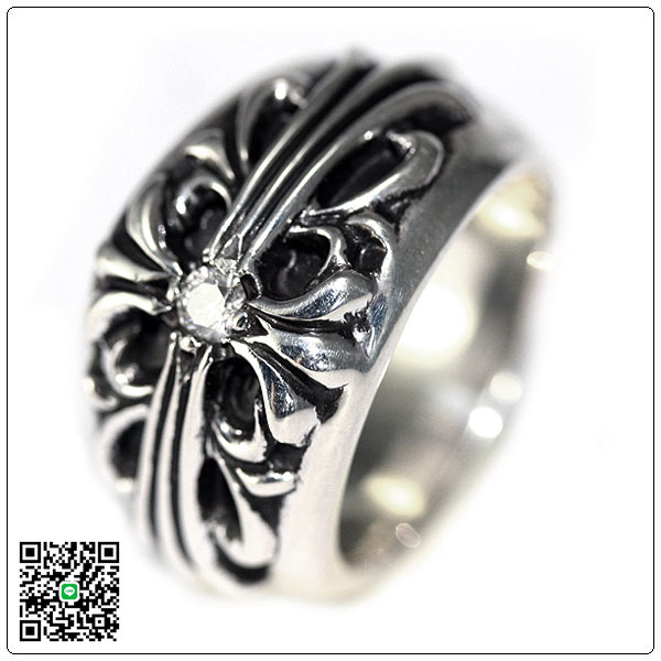 クロムハーツ リング/指輪（Chrome Hearts）フローラルクロス・リング・シングルダイヤモンド CR16D スーパーコピー