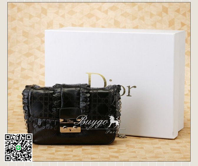 クリスチャン・ディオール（CHRISTIAN DIOR）LADY DIOR 6004 黑 レザー スーパーコピー