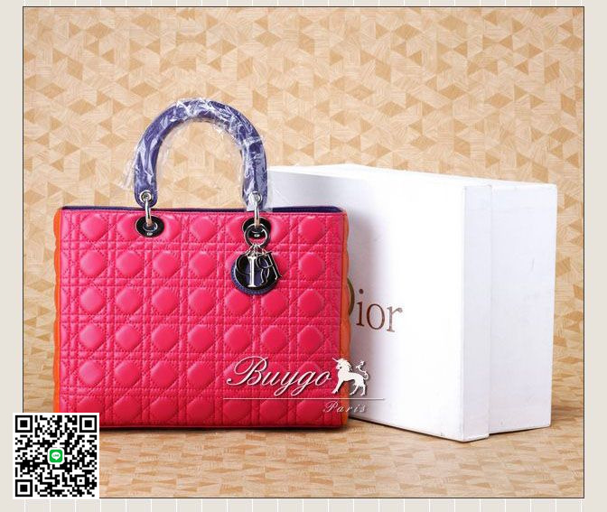 DIOR/ディオール バッグ2012年春夏 ピンク カナージュハンドバッグ VRB44514 DIOR