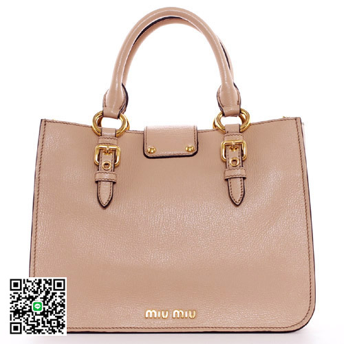ミュウミュウ miumiu MADRAS カーフレザー ハンドバッグ チプリアベージュ【CIPRIA】 RN07992AJB236 スーパーコピー