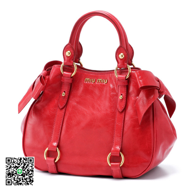 ミュウミュウ 2013年春夏新作VITELLO LUXリボンデザイン ショルダー付 ハンドバッグ RN0892 X72 F0D17 スーパーコピー