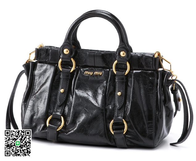 ミュウミュウ 2013年春夏新作VITELLO LUXショルダー付 ミニハンドバッグ RN0647 X72 F0002
